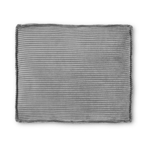 Cuscino Blok in velluto a coste spesso grigio 50 x 60 cm
