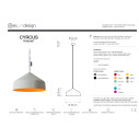 Cyrcus Cemento lampada a sospensione In-es.artdesign scheda tecnica