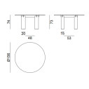 Daen 36 Tavolo Ø 156 Gervasoni dimensioni