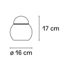 FontanaArte Daruma Ø 16 lampada da tavolo dimensioni