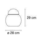 FontanaArte Daruma Ø 28 lampada da tavolo dimensioni