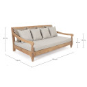 Daybed Bali natural Bizzotto dimensioni