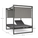 Daybed Konnor antracite Bizzotto vista