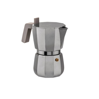 Alessi DC06/3 Moka Caffettiera espresso Grigio 3 Tazze