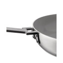 Alessi DC110/24 Convivio Padella a manico lungo in trilamina satinata Induzione dettaglio