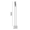 Artemide Decomposè lampada da terra dimensioni