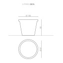 Decorati Festonato 999 vaso Serralunga dimensioni