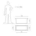 Decorati Rettangolo Festonato 910 vaso Serralunga dimensioni