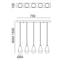 Dew 289.11.FFT lampada a sospensione Il Fanale dimensioni
