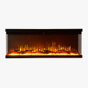 Camino elettrico da parete a incasso 3 Lati Boston 100 101,6x20x44 Divina Fire vista
