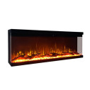 Camino elettrico da parete a incasso 3 Lati Boston 130 127x20x44 Divina Fire vista