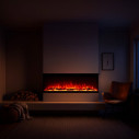 Camino elettrico da parete a incasso 3 Lati Boston 130 127x20x44 Divina Fire ambientazione