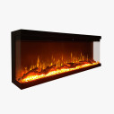 Camino elettrico da parete a incasso 3 Lati Boston 130 127x20x44 Divina Fire vista