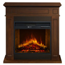 Camino elettrico da terra Jefferson in legno Noce 89,5x90,5x28 Divina Fire vista
