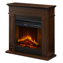 Camino elettrico da terra Jefferson in legno Noce 89,5x90,5x28 Divina Fire vista