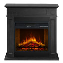Camino elettrico da terra Jefferson in legno Nero 89,5x90,5x28 Divina Fire vista