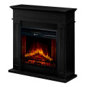Camino elettrico da terra Jefferson in legno Nero 89,5x90,5x28 Divina Fire vista