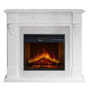 Camino elettrico da terra Truman Bianco effetto marmo 121x38x108 Divina Fire vista