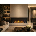 Camino a bioetanolo da incasso Trifacciale 120x50 Giove 120 Topline Divina Fire ambientazione
