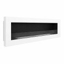 Camino a bioetanolo da incasso parete 120x40 Livorno 120 Bianco Divina Fire vista