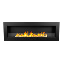 Camino a bioetanolo da parete Siena 120x40 Nero Divina Fire vista