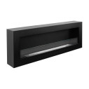 Camino a bioetanolo da parete Siena 120x40 Nero Divina Fire vista