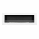 Camino a bioetanolo da parete Siena 120x40 Bianco Divina Fire vista