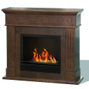 Camino a bioetanolo da terra Cambridge in legno Marrone 110x36x100 Divina Fire vista