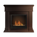 Camino a bioetanolo da terra Cambridge in legno Marrone 110x36x100 Divina Fire vista