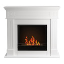 Camino a bioetanolo da terra Cambridge in legno Bianco 110x36x100 Divina Fire vista