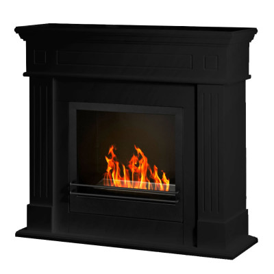 Camino a bioetanolo da terra Cambridge in legno Nero 110x36x100