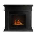 Camino a bioetanolo da terra Cambridge in legno Nero 110x36x100 Divina Fire vista