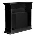 Camino a bioetanolo da terra Cambridge in legno Nero 110x36x100 Divina Fire vista