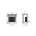 Camino a bioetanolo angolare da terra Ford Bianco 110x63x102 Divina Fire dimensioni