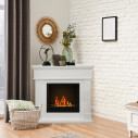 Camino a bioetanolo angolare da terra Ford Bianco 110x63x102 Divina Fire ambientazione
