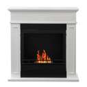 Camino a bioetanolo biocamino da terra Jefferson Bianco 89,5x90,5x28 Divina Fire vista