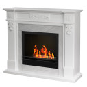 Camino a bioetanolo da terra Truman Bianco effetto marmo 121x38x108 Divina Fire vista