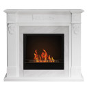 Camino a bioetanolo da terra Truman Bianco effetto marmo 121x38x108 Divina Fire vista