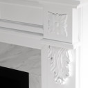 Camino a bioetanolo da terra Truman Bianco effetto marmo 121x38x108 Divina Fire dettaglio