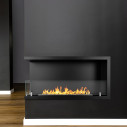 Camino a bioetanolo da incasso ad angolo 90x45 Sutri 90 SX Divina Fire ambientazione