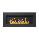 Camino a bioetanolo da parete Siena 90x12x40 Nero Divina Fire vista