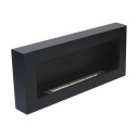 Camino a bioetanolo da parete Siena 90x12x40 Nero Divina Fire vista