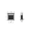 Camino elettrico da terra Jefferson in legno Bianco 89,5x28x90,5 Divina Fire dimensioni