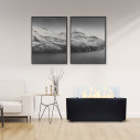 Camino a bioetanolo da terra per interno esterno Caravaggio Nero Divina Fire 100x40x40 ambientazione