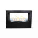 Camino a bioetanolo da terra per interno esterno Giotto S Nero 100x30x70 Divina Fire vista