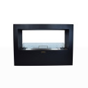 Camino a bioetanolo da terra per interno esterno Giotto S Nero 100x30x70 Divina Fire vista