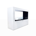 Camino a bioetanolo da terra per interno esterno Giotto S Bianco 100x30x70 Divina Fire vista