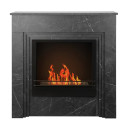 Camino a bioetanolo da terra Bellini in legno effetto Marmo Nero 96x35x96 Divina Fire vista