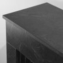 Camino a bioetanolo da terra Bellini in legno effetto Marmo Nero 96x35x96 Divina Fire dettaglio