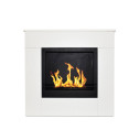 Camino a bioetanolo da terra Michelangelo in legno bianco 96x35x90 Divina Fire vista